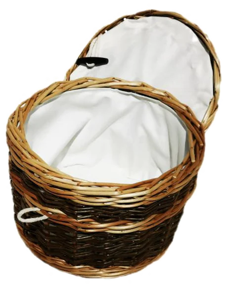 Lined willow ash casket