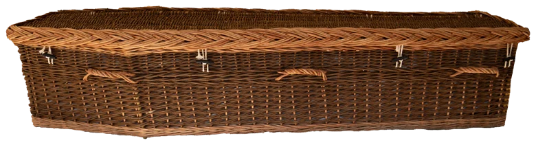 Traditional willow coffin
